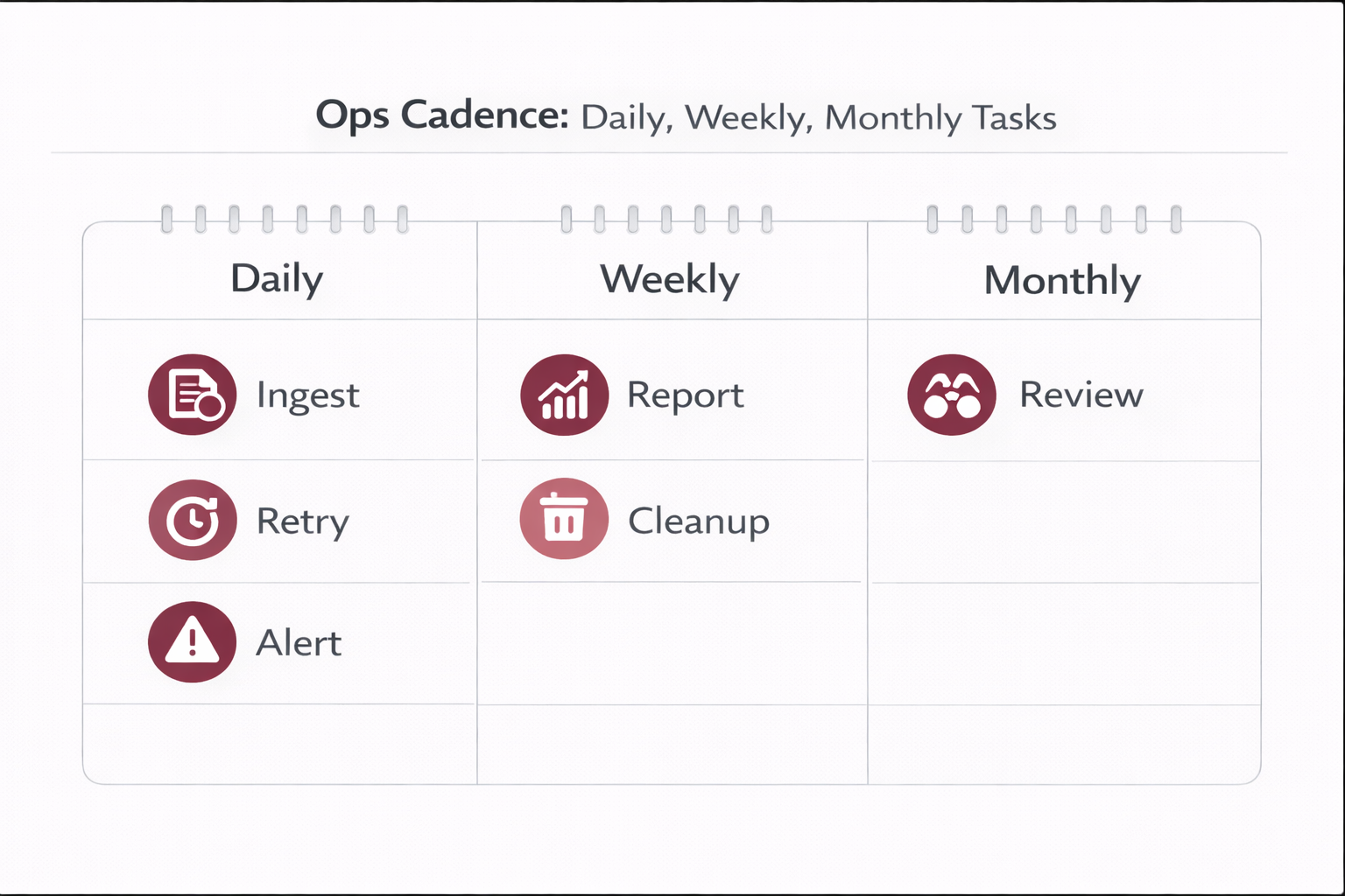 Operations cadence diagram